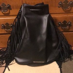 Black Victoria’s Secret Drawstring Backpack